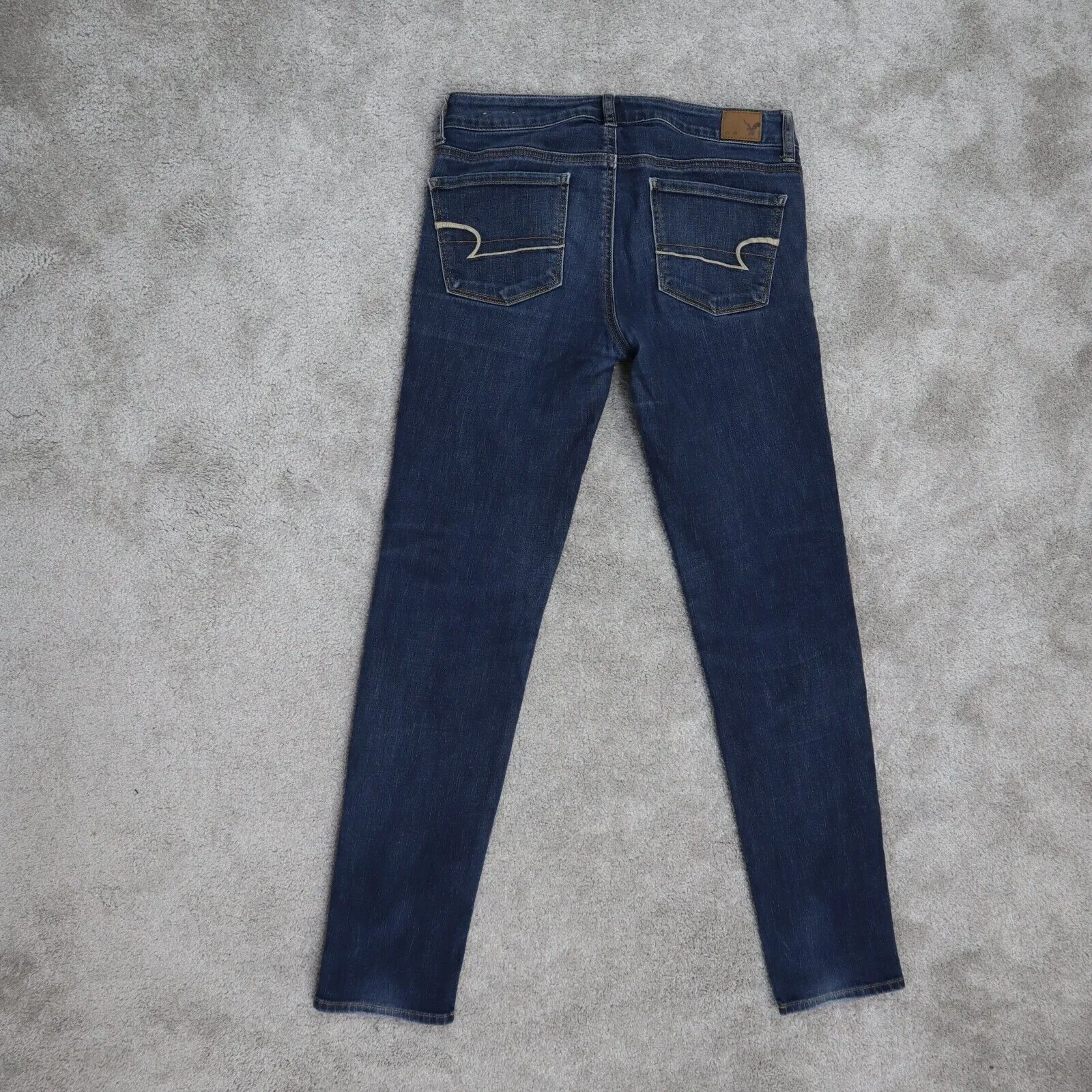 American Eagle Outfitters Womens Super Stretch Skinny Jeans Low Rise Blue Size 6