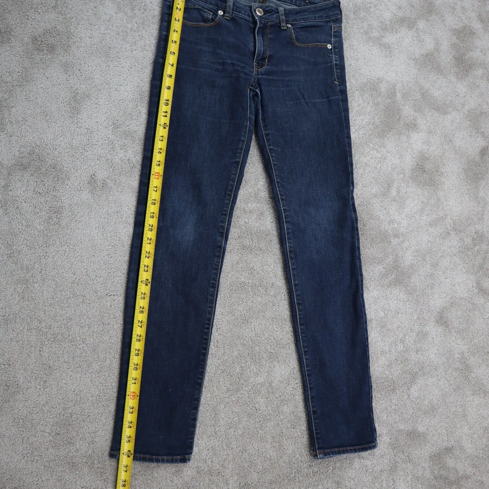 American Eagle Outfitters Womens Super Stretch Skinny Jeans Low Rise Blue Size 6