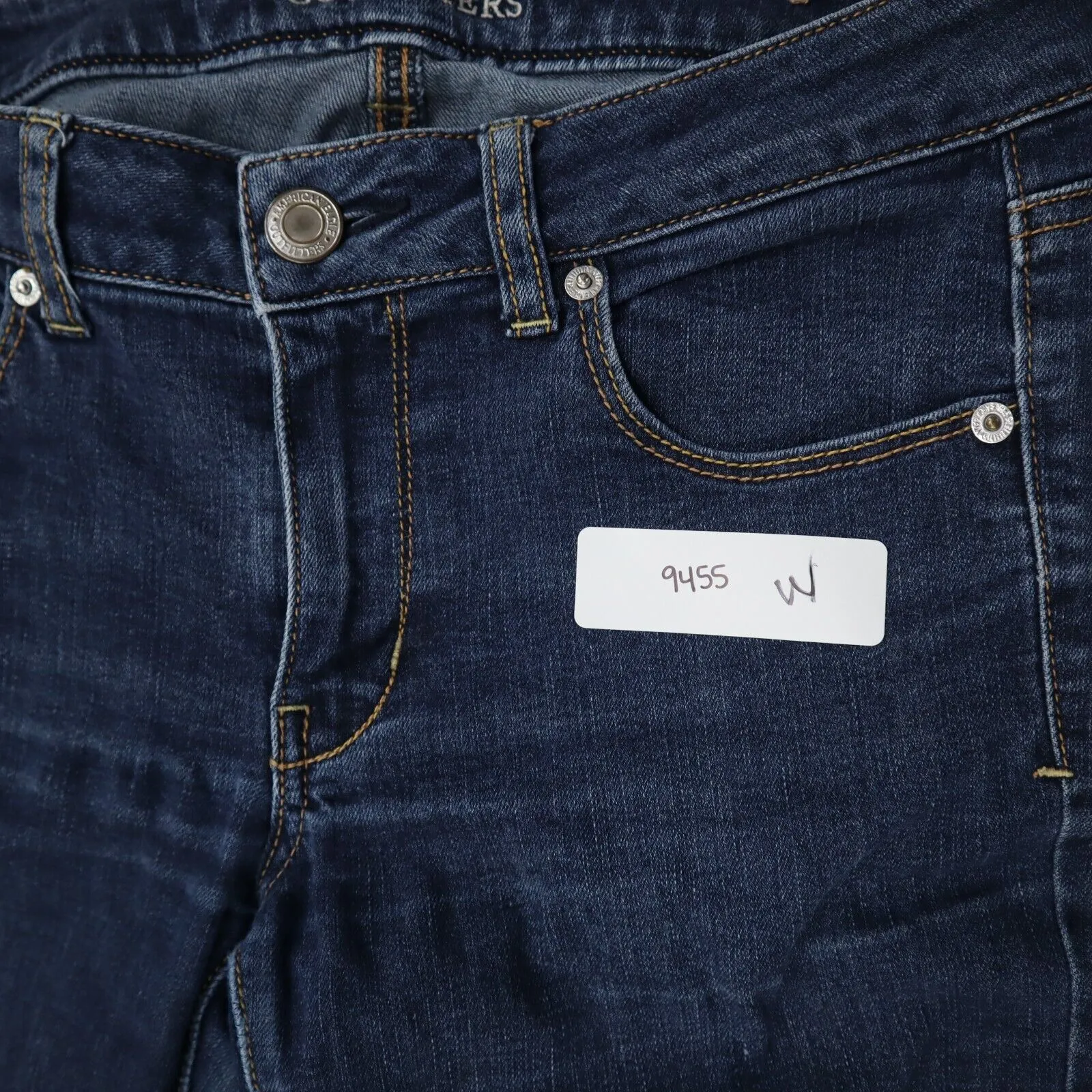 American Eagle Outfitters Womens Super Stretch Skinny Jeans Low Rise Blue Size 6