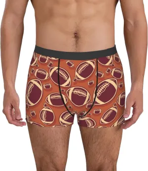 American Football1 Print Boxer Briefs For Men Breathable Underwear-