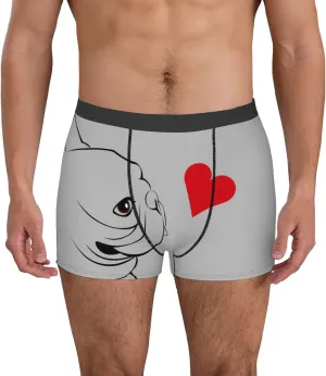 Animal Bulldog1 Print Boxer Briefs For Men Breathable Underwear-