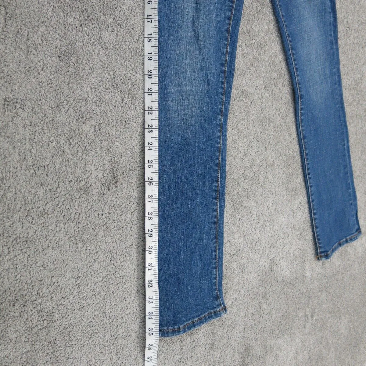 ANN Taylor Loft Women Skinny Leg Jeans Denim Mid Rise Pockets Blue Size 25/0
