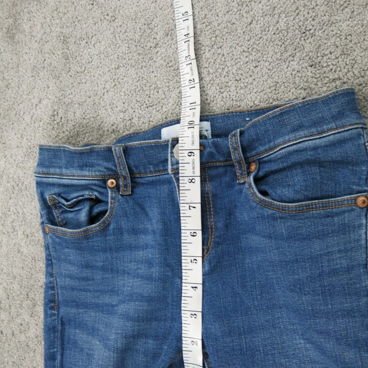 ANN Taylor Loft Women Skinny Leg Jeans Denim Mid Rise Pockets Blue Size 25/0