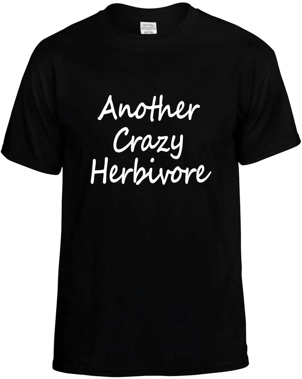 Another Crazy Herbivore Vegan Unisex T-Shirt Novelty Graphic Tee Shirt