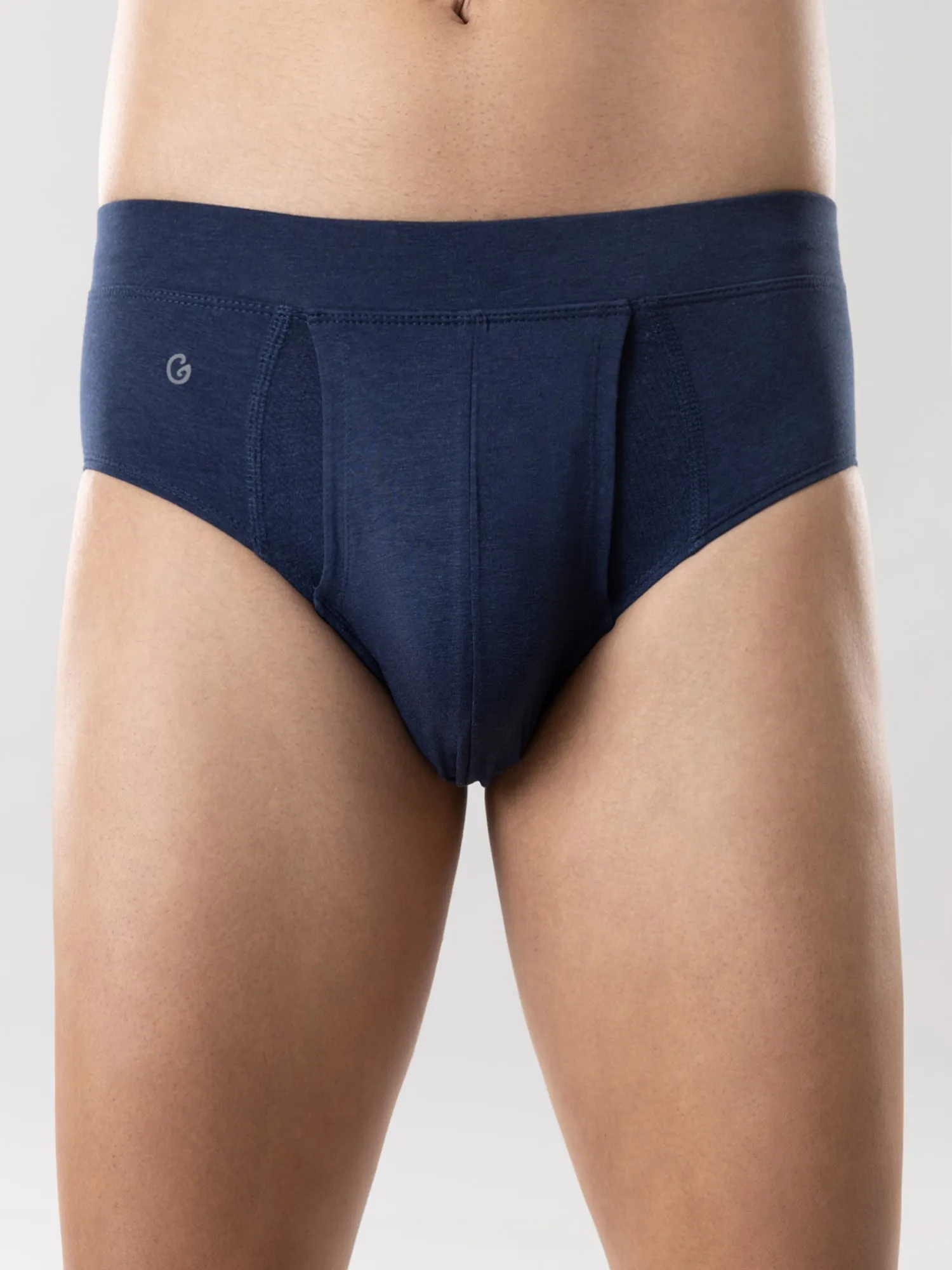 Anti Odor Cotton Tencel Cooling Brief - Dress Blues
