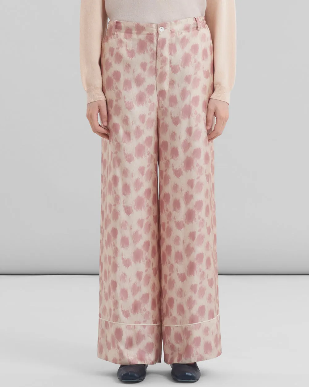 Antique Rose Crayon Leopard Trouser