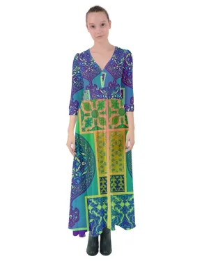 Arty Aromantic Button Up Maxi Dress