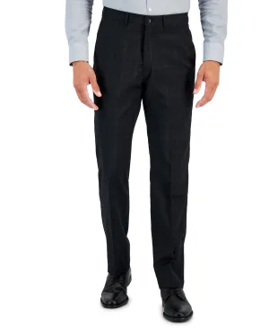 AX Armani Exchange Men's Slim Fit Windowpane Wool Dress Suit Pants Black 34 x 30