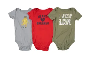 BABY BOY SIZE 12/18 MONTHS - JOE FRESH / GEORGE, 3 Pack Graphic Onesies EUC B18