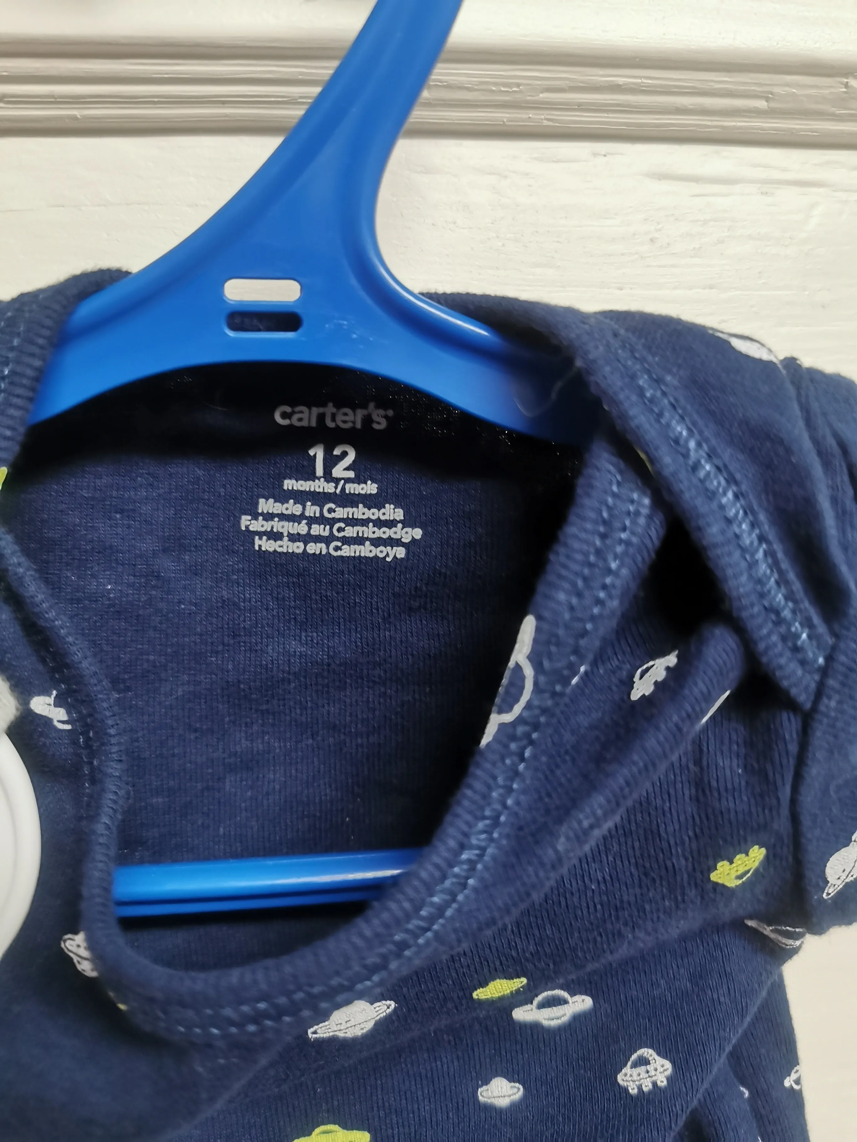 BABY BOY SIZE 6/12 MONTHS - 2 Pack, Graphic Onesies EUC B50
