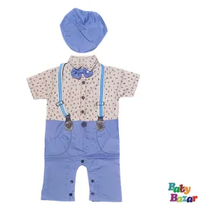 Baby Boys Summer Romper Set With Cap