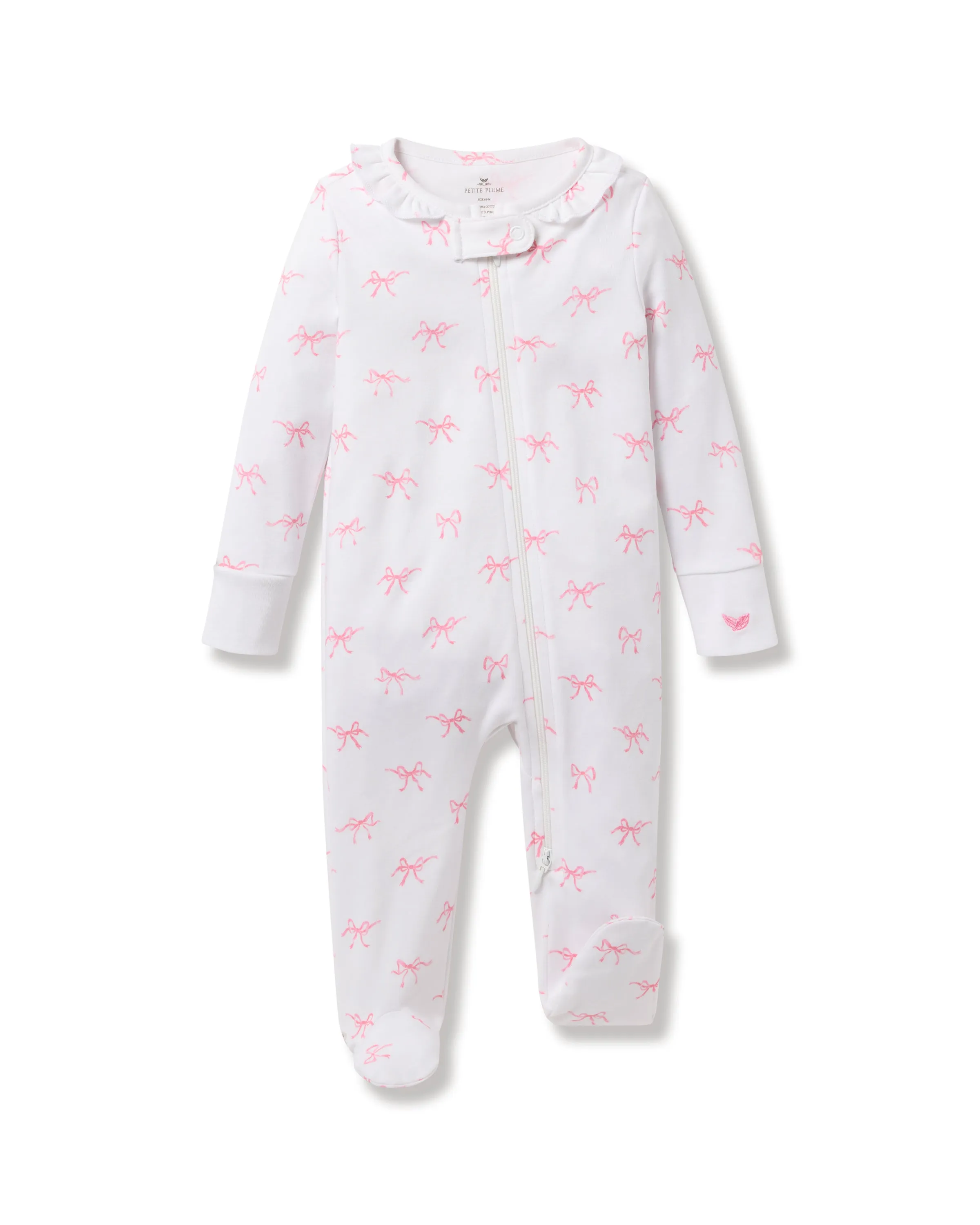 Baby Pima Bow Footie