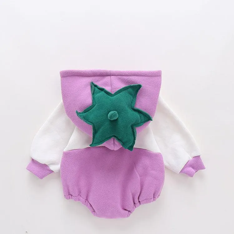 Baby Winter Clothes, Vegetable Styling Clothes, Foreign Style Romper Plus Velvet Thickening Warm One-piece Baby Winter Clothes