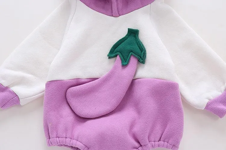 Baby Winter Clothes, Vegetable Styling Clothes, Foreign Style Romper Plus Velvet Thickening Warm One-piece Baby Winter Clothes