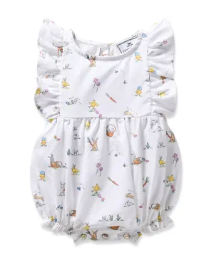 Baby's Twill Ruffled Romper in Easter Frolic