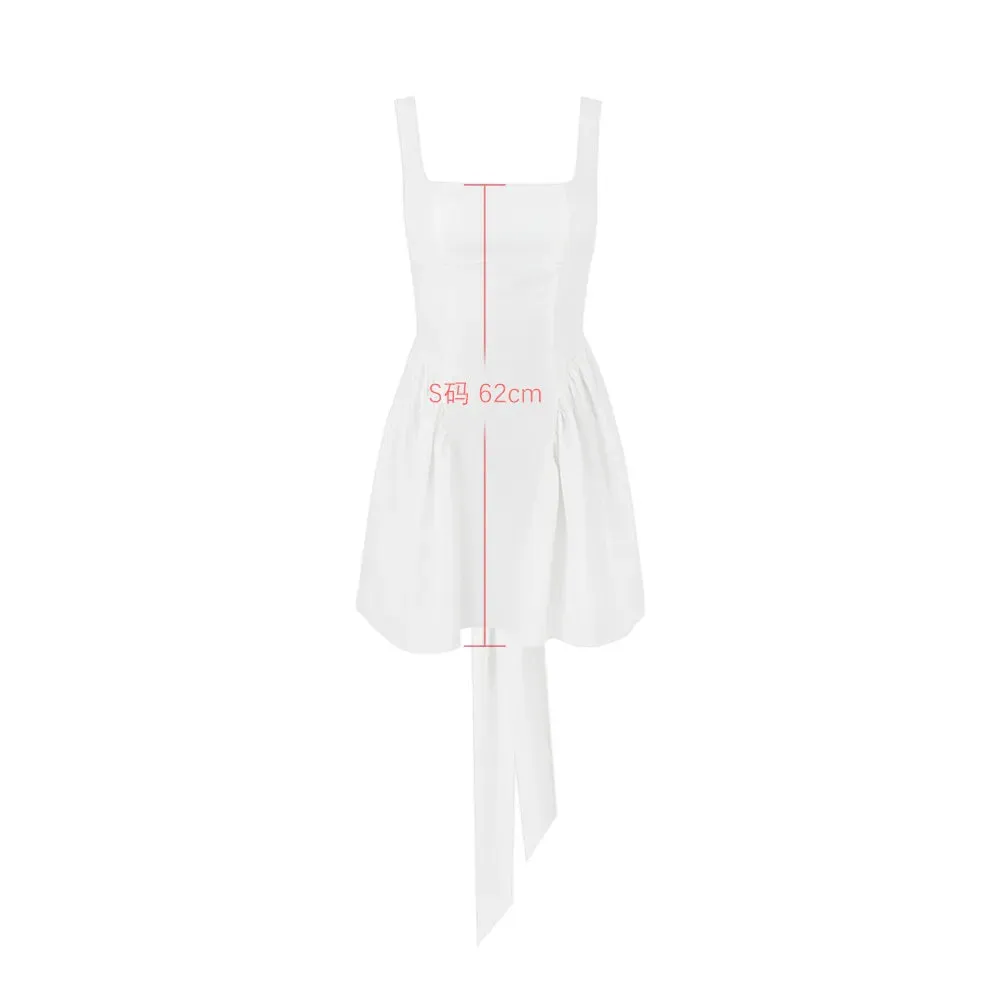 Backless Large Bow Mini Dress