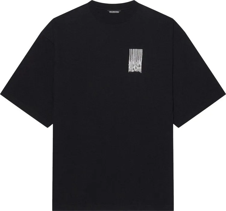 Balenciaga Barcode Wide Fit T-Shirt 'Black', Black