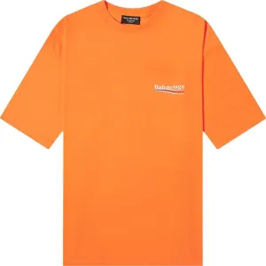 Balenciaga Large Fit T-Shirt 'Fluo Orange', Orange
