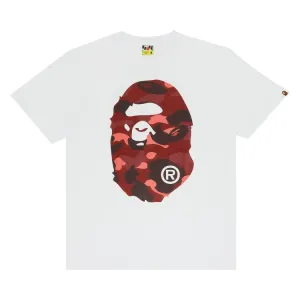 BAPE Color Camo Big Ape Head Tee 'White/Red', White