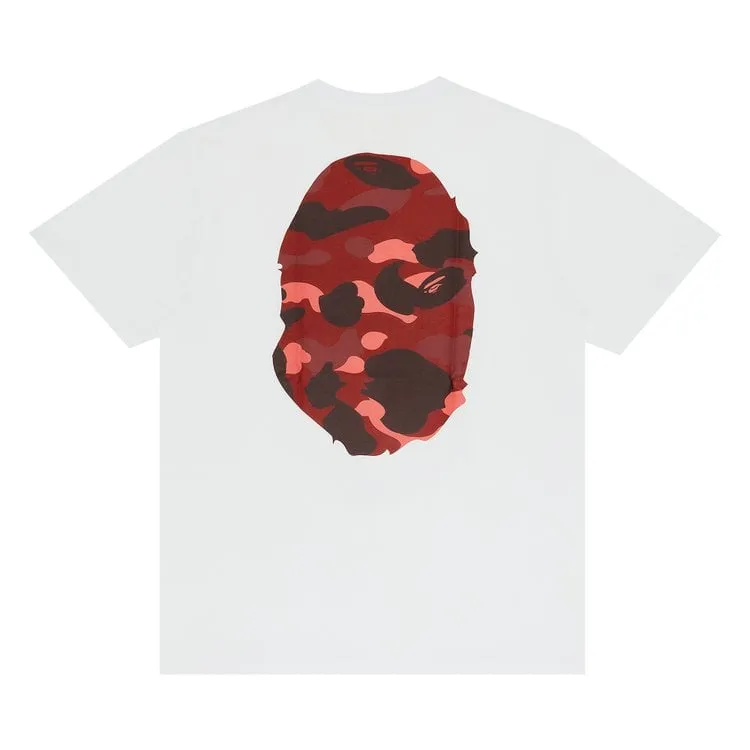 BAPE Color Camo Big Ape Head Tee 'White/Red', White
