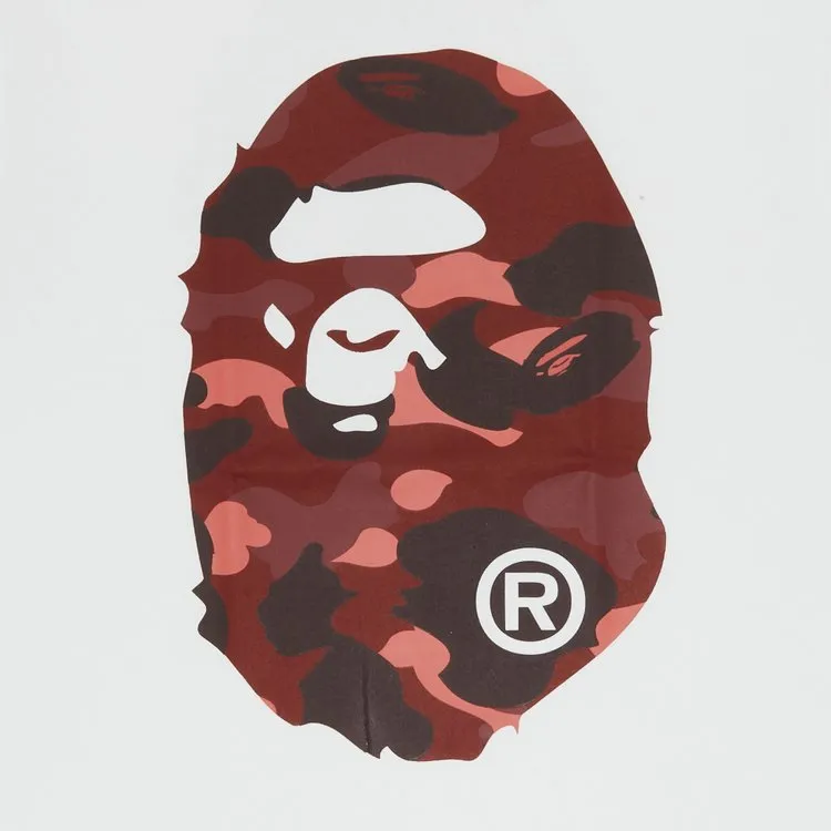 BAPE Color Camo Big Ape Head Tee 'White/Red', White
