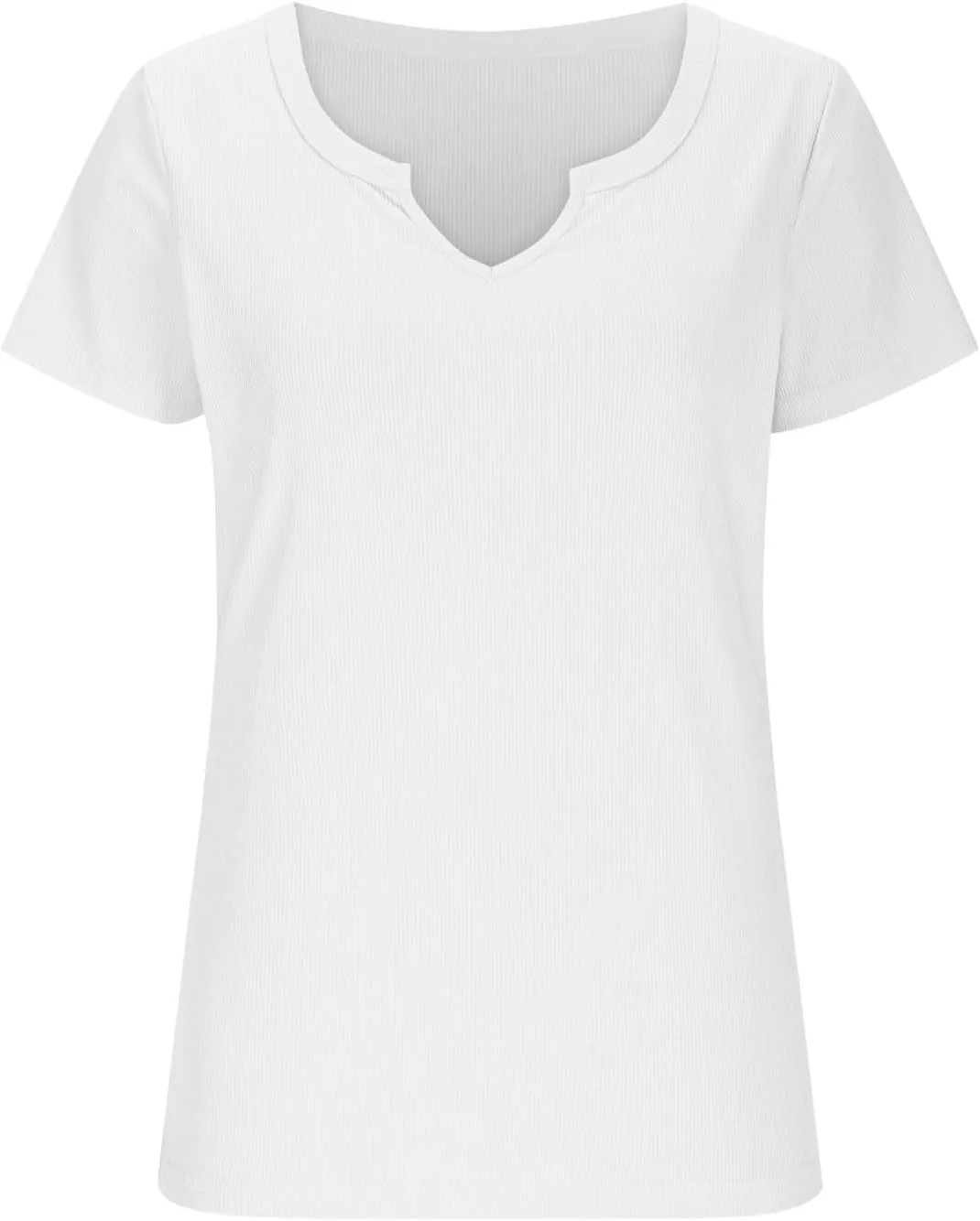 Basic Womens V Neck Short Sleeve T Shirt Knit Slim Fit Tees 2025 Summer Y2k Going Out Tops Sexy Tight Shirts