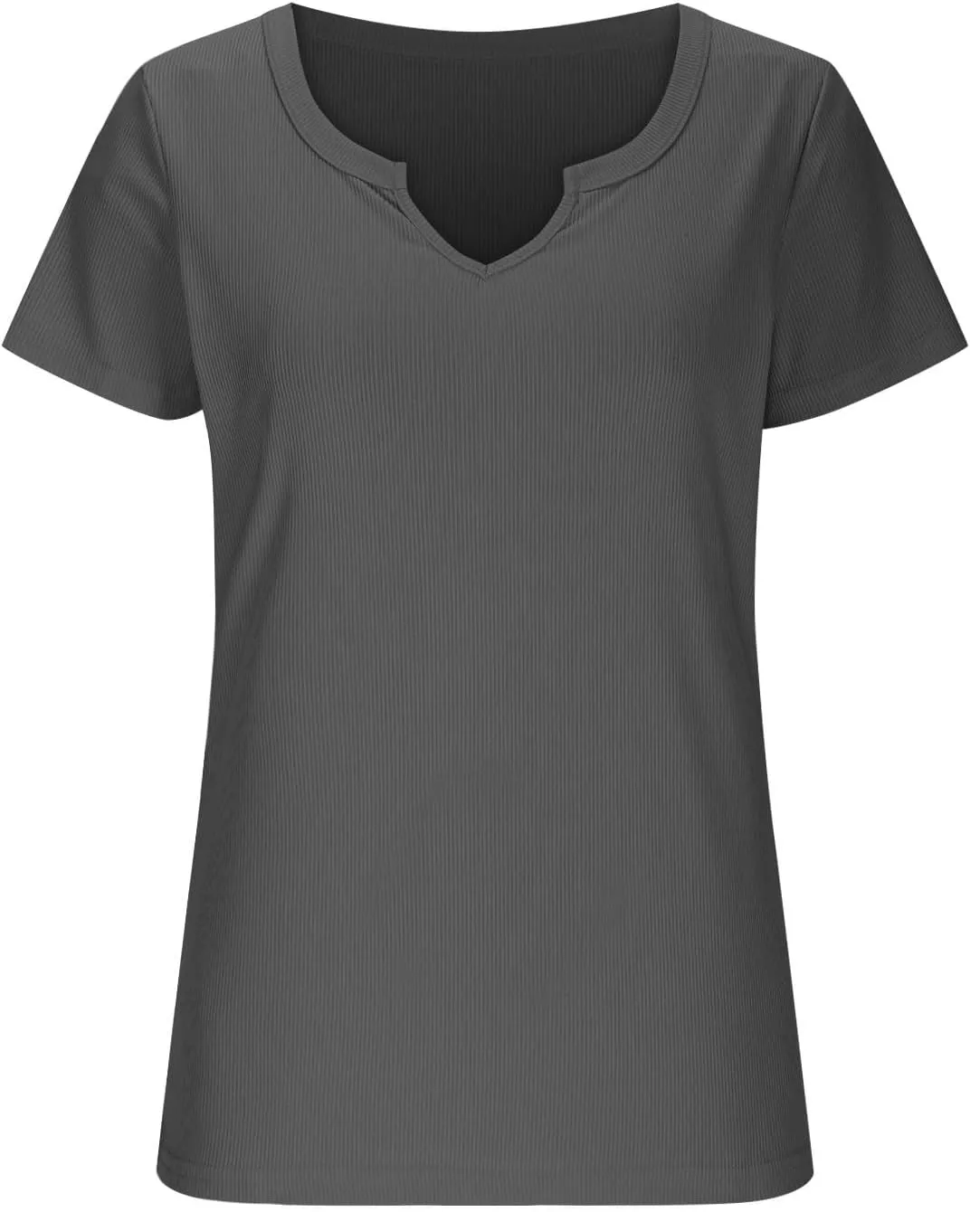 Basic Womens V Neck Short Sleeve T Shirt Knit Slim Fit Tees 2025 Summer Y2k Going Out Tops Sexy Tight Shirts