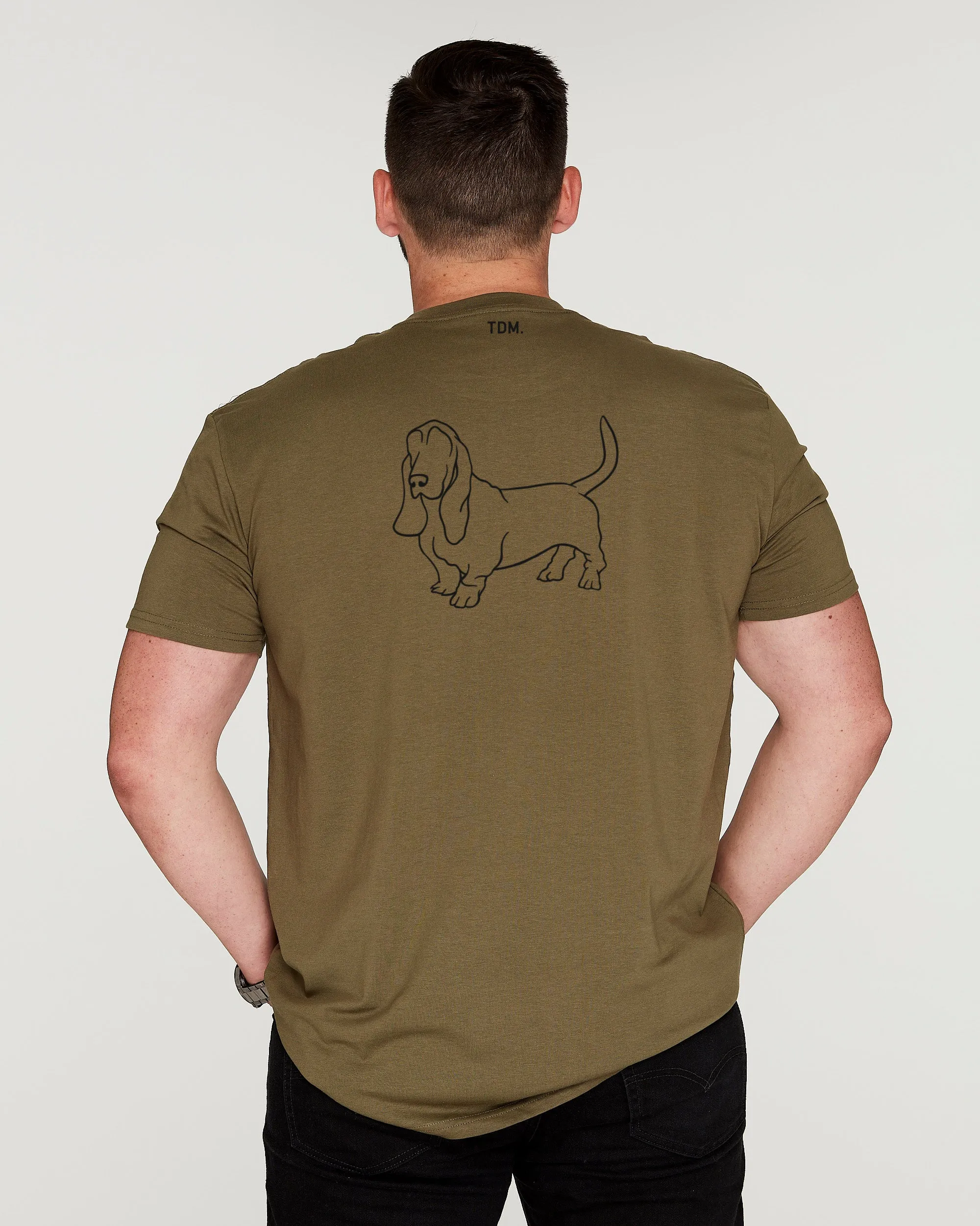 Basset Hound Dad Illustration: T-Shirt