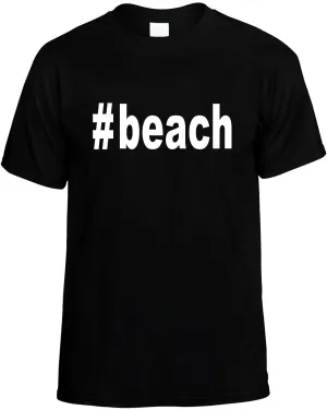 #beach Hashtag Summer Unisex T-Shirt Novelty Graphic Tee Shirt