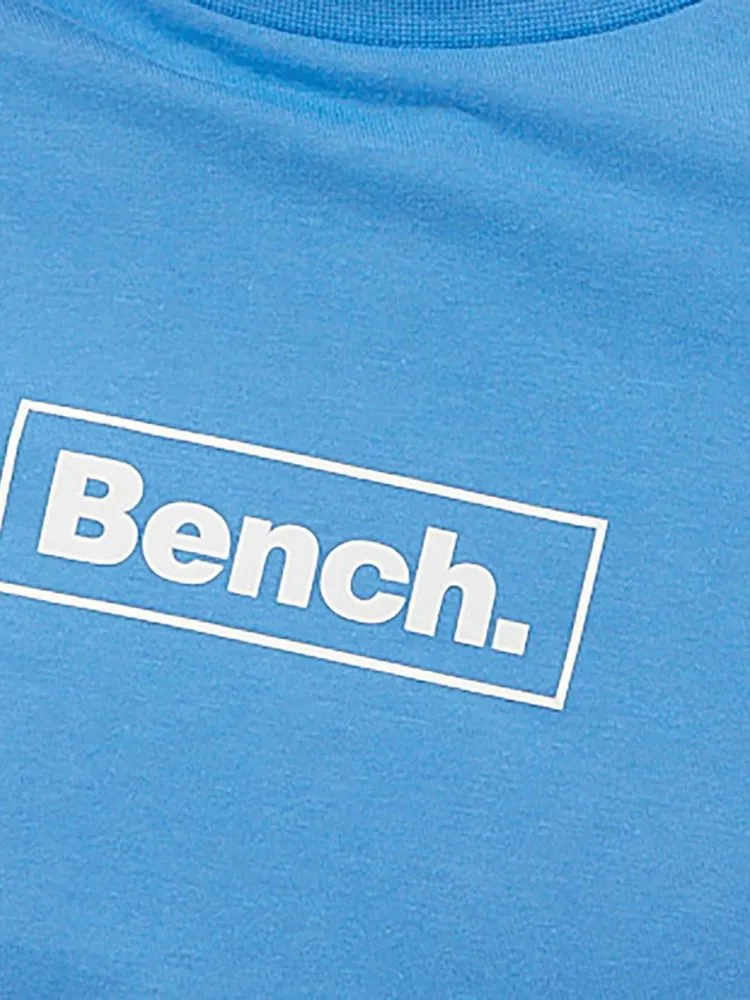 Bench Logo Crew Neck T-Shirt in Burgundy