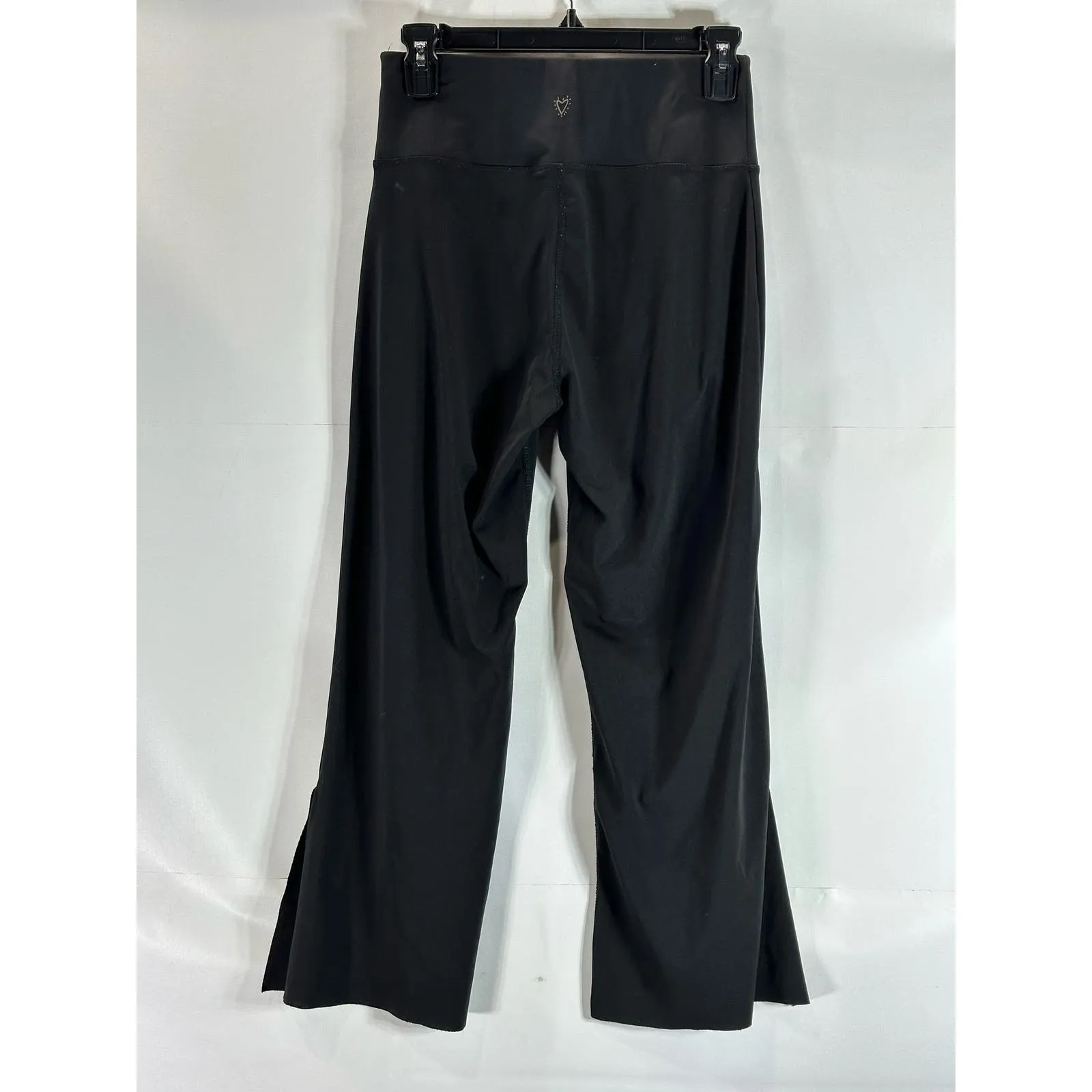 BETSEY JOHNSON Performance Women's Black Solid High-Rise Slit Wide-Leg Pant SZ S