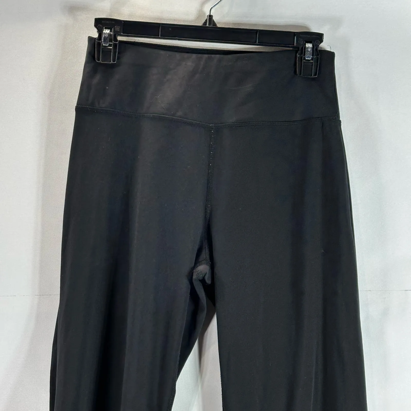 BETSEY JOHNSON Performance Women's Black Solid High-Rise Slit Wide-Leg Pant SZ S