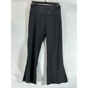 BETSEY JOHNSON Performance Women's Black Solid High-Rise Slit Wide-Leg Pant SZ S