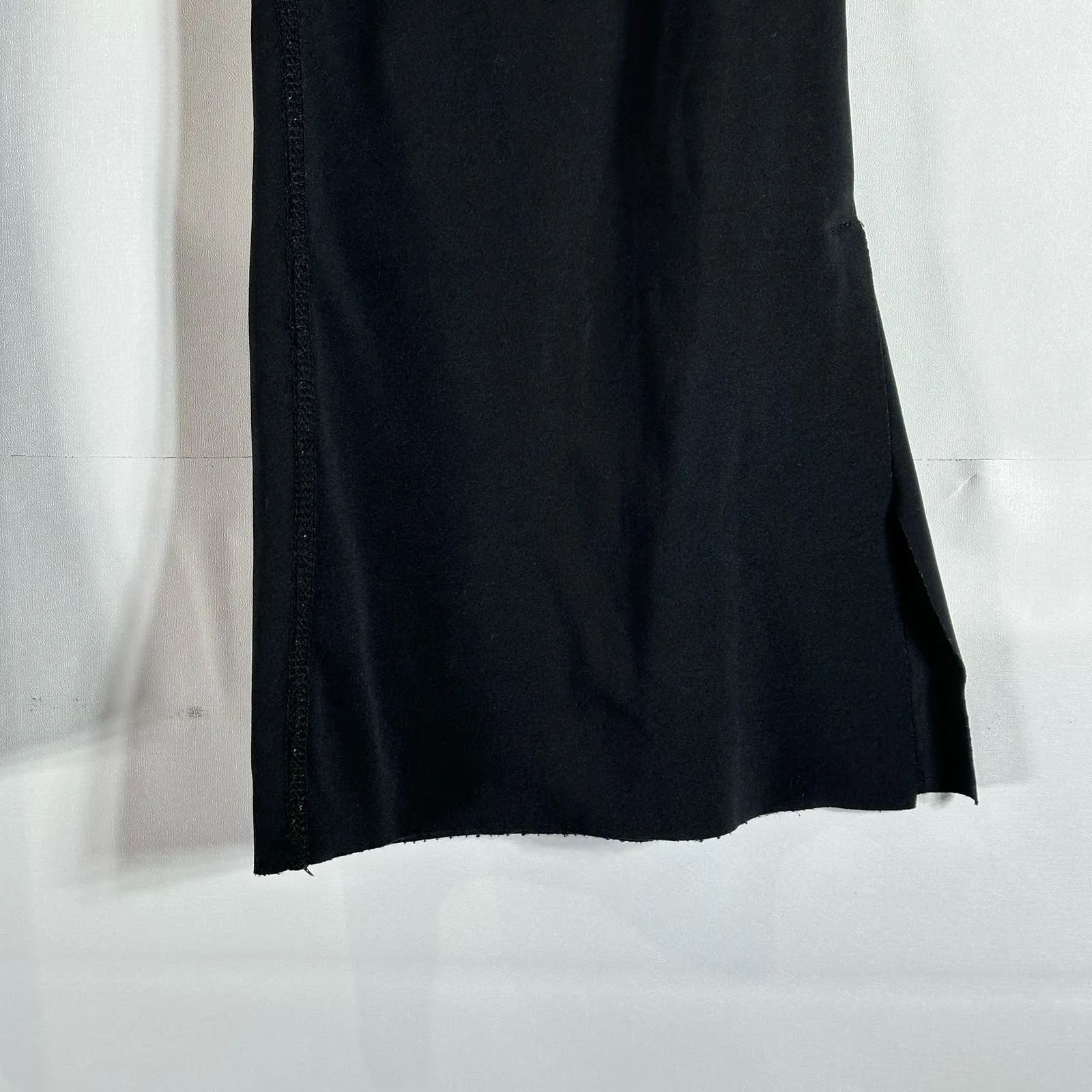 BETSEY JOHNSON Performance Women's Black Solid High-Rise Slit Wide-Leg Pant SZ S