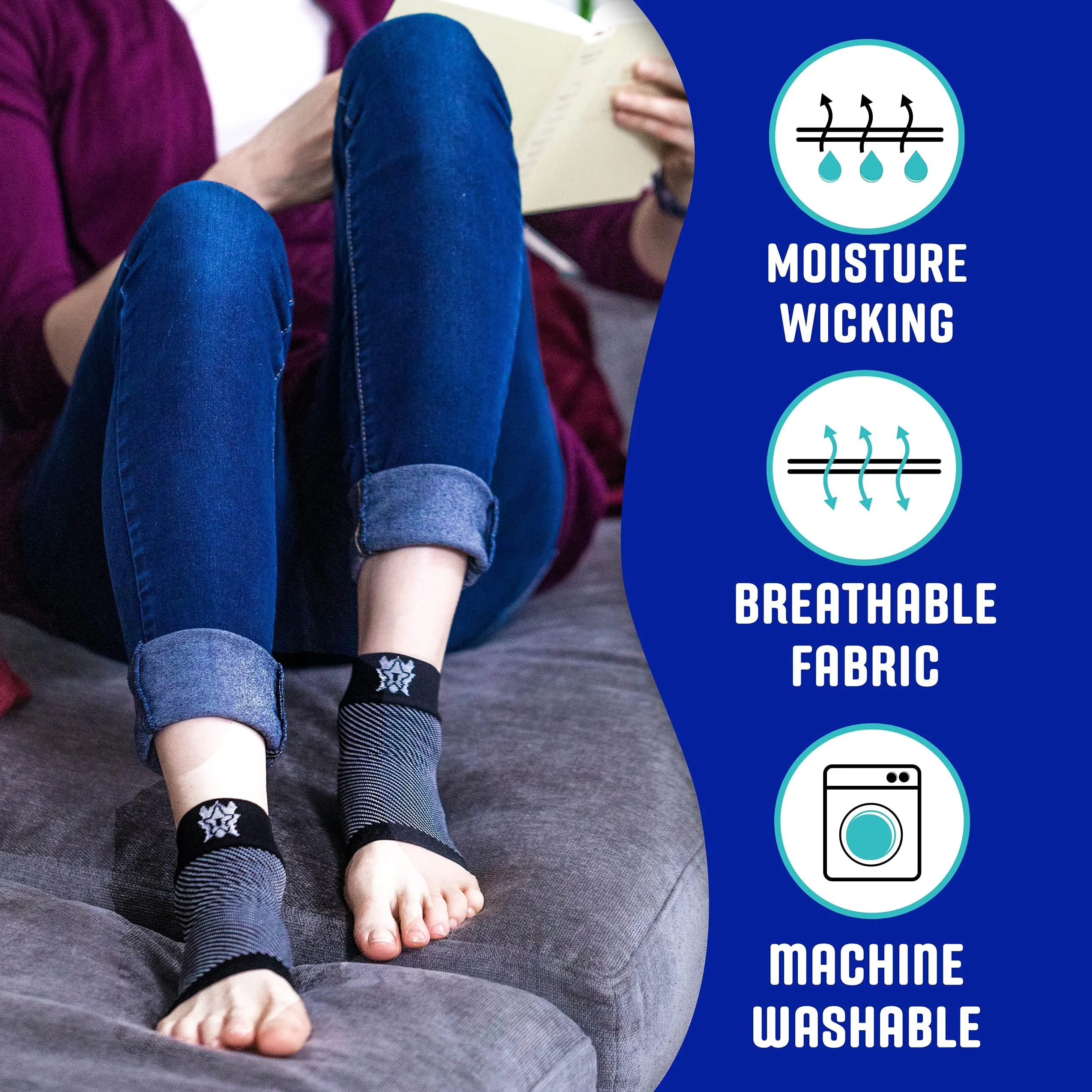Bitly Plantar Fasciitis for Women & Men Socks Foot & Ankle Compression Sleeve, Nude, M Medium Beige 1
