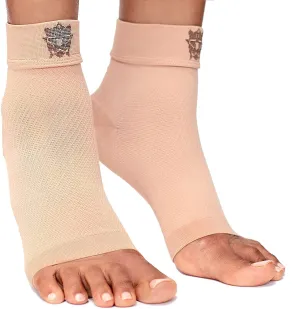 Bitly Plantar Fasciitis for Women & Men Socks Foot & Ankle Compression Sleeve, Nude, M Medium Beige 1