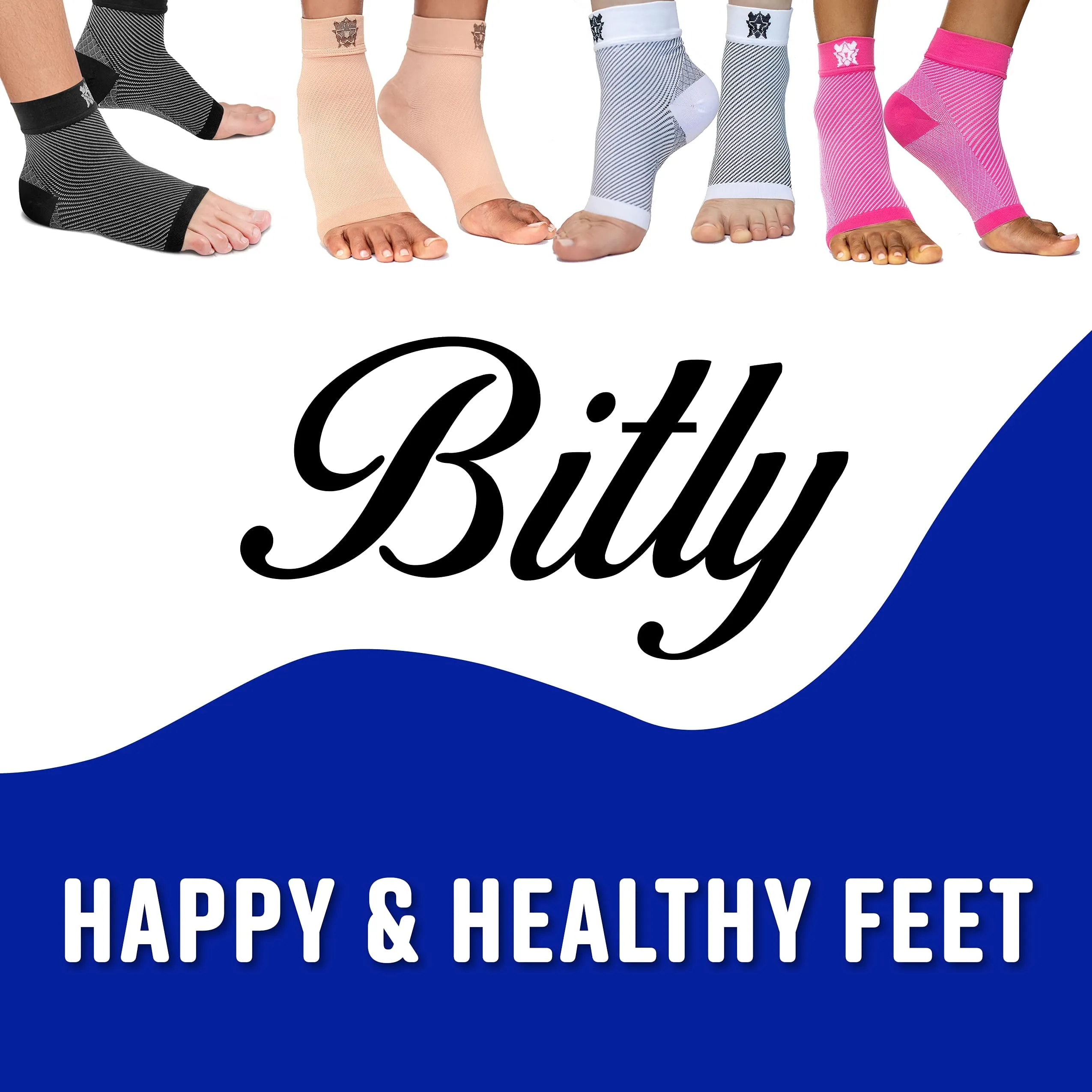 Bitly Plantar Fasciitis for Women & Men Socks Foot & Ankle Compression Sleeve, Nude, M Medium Beige 1