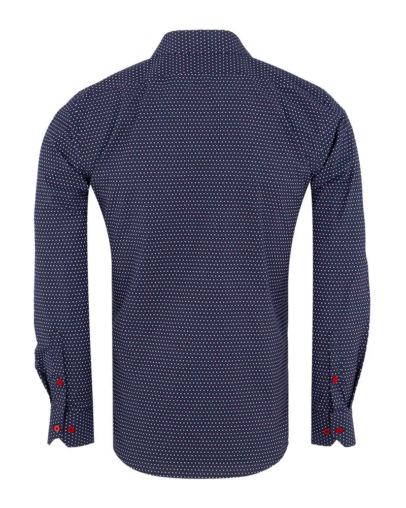 Black Dotted Mosaic Print Shirt