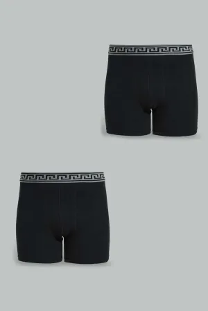 Black Hipster Brief Set For Men (Pack of 2)