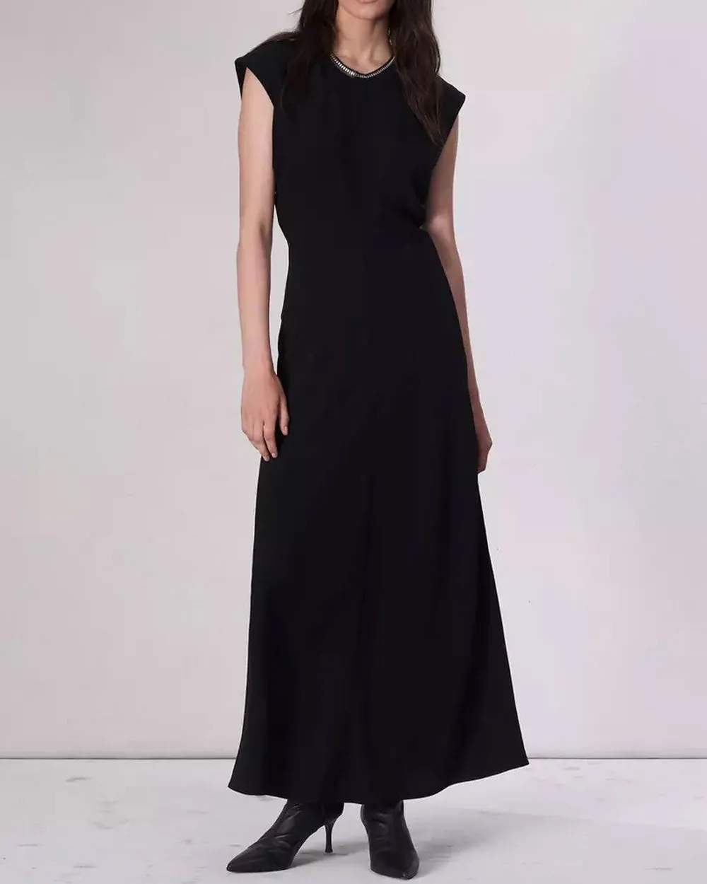 Black Marie Crepe Dress
