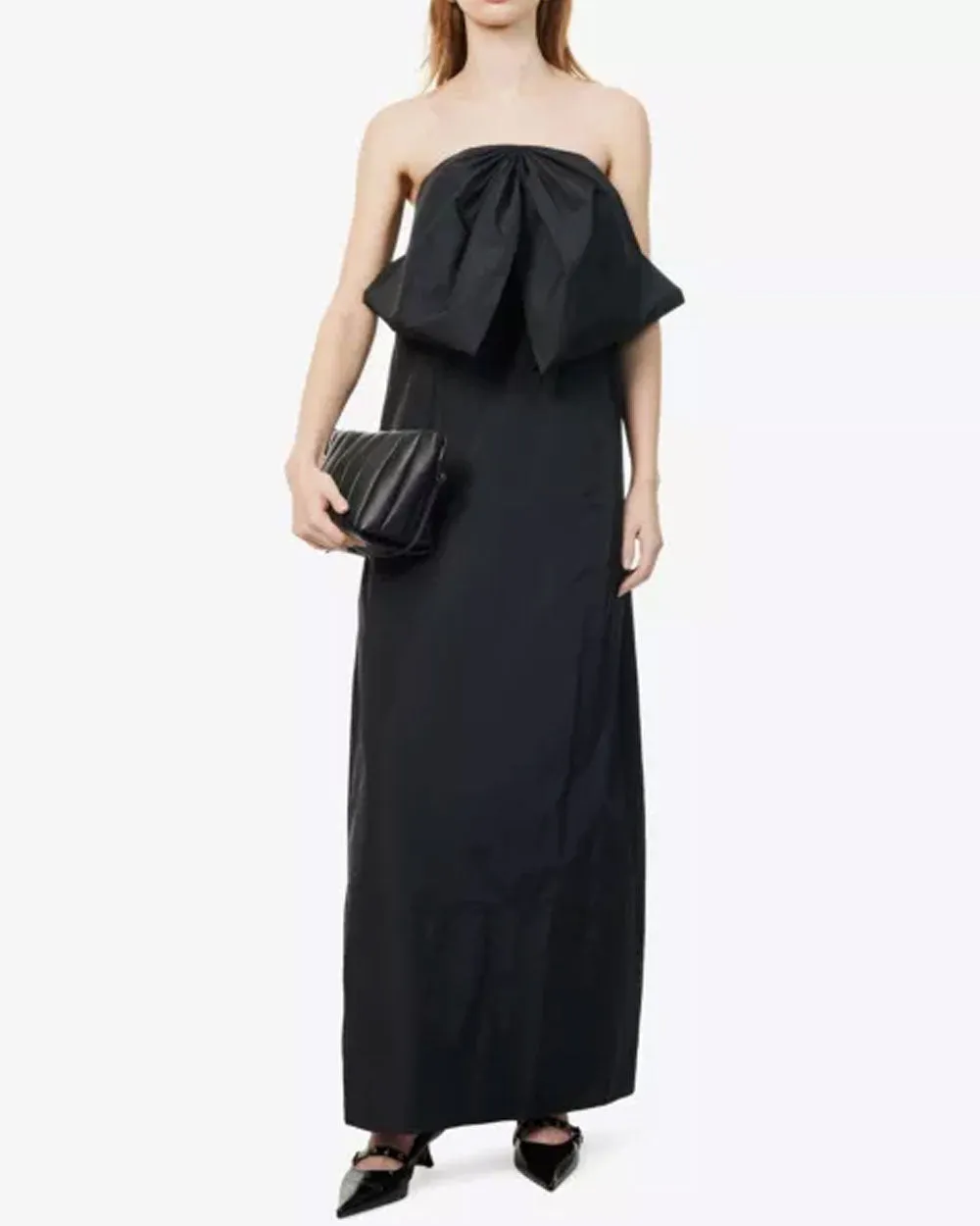 Black Striped Dance Floor Gown