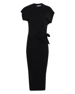 Black Vanina Cinched Waist Dress