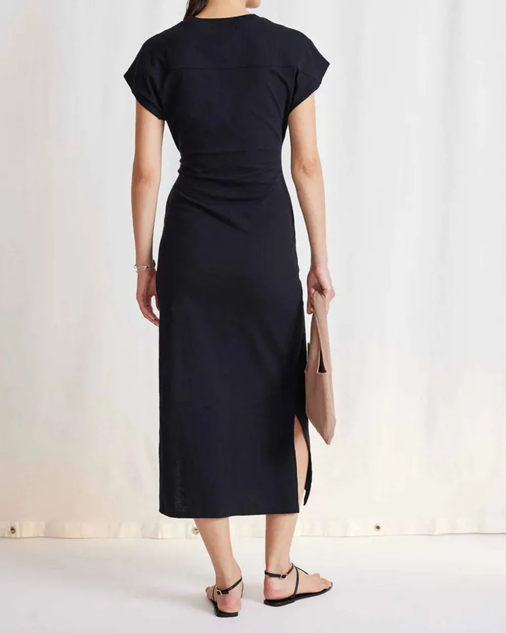 Black Vanina Cinched Waist Dress