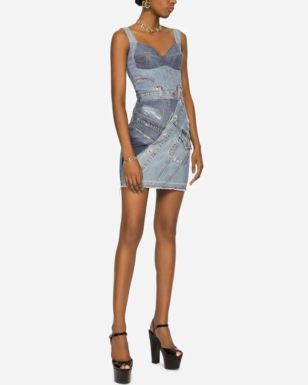 Blue Denim Mini Dress
