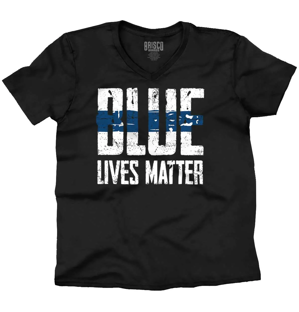 Blue Lives Matter Line V-Neck T-Shirt