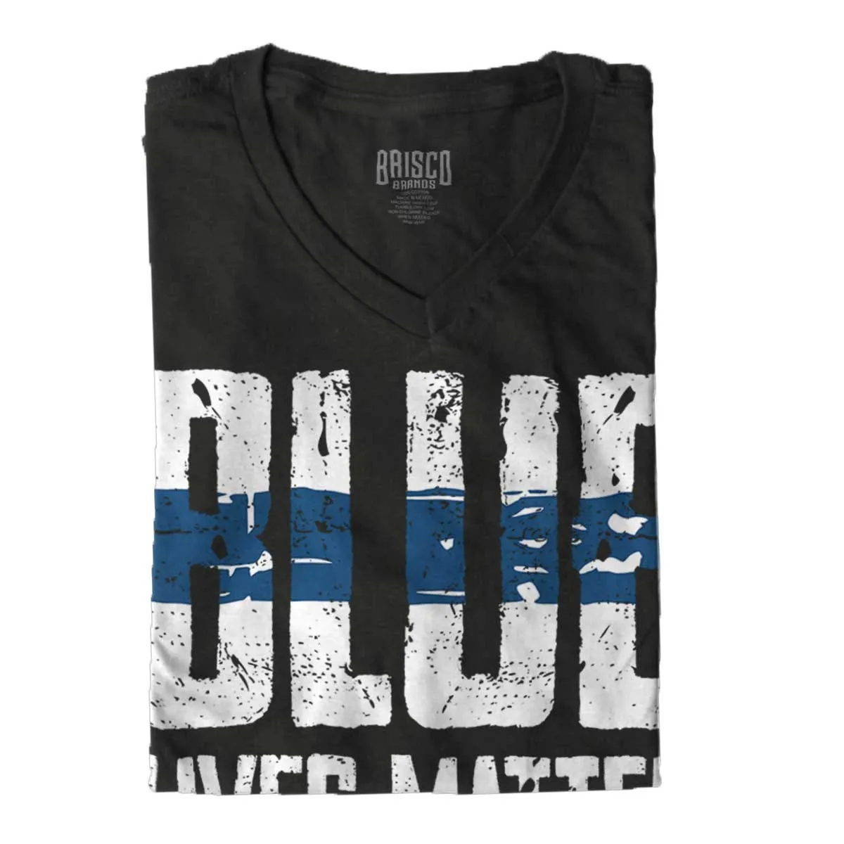 Blue Lives Matter Line V-Neck T-Shirt
