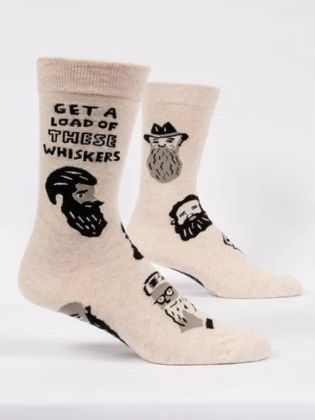 Blue Q Mens Get a load of these whiskers socks