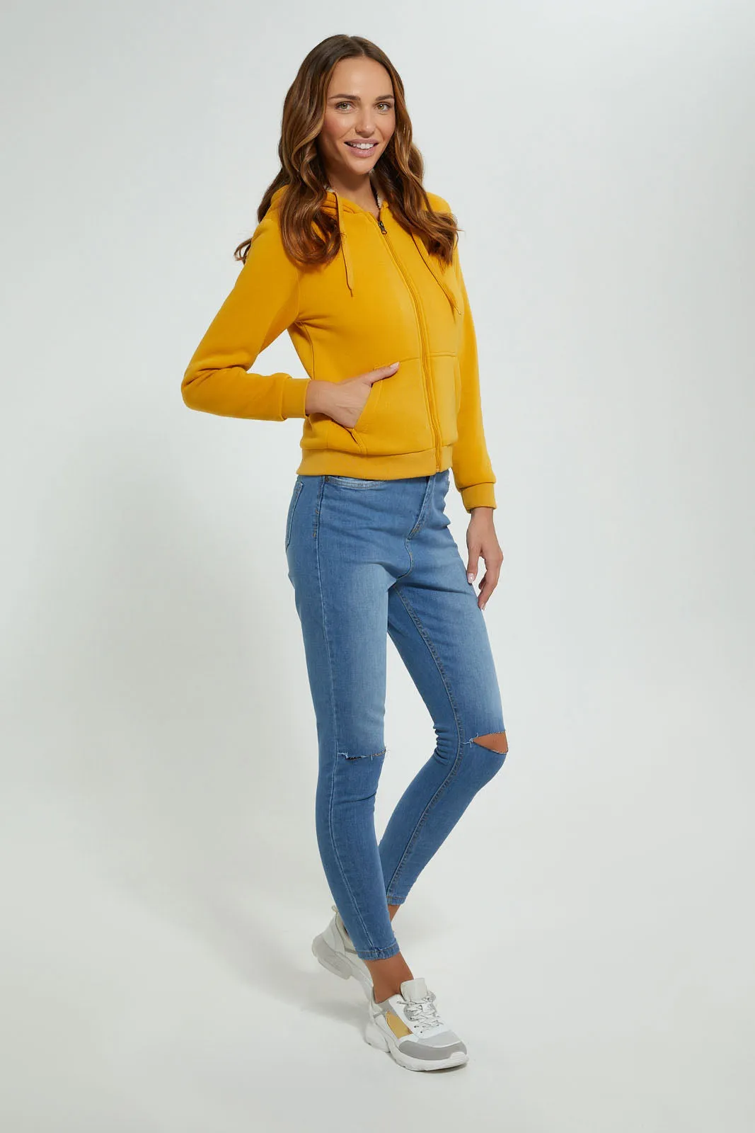Blue Skinny Slitted Jeans