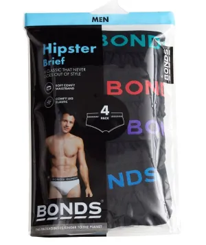 Bonds 4 Pk Hipster Briefs 3XL-7XL