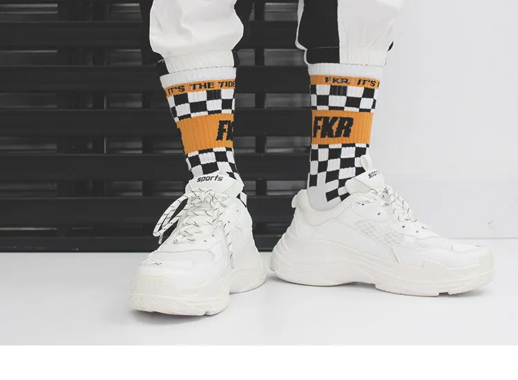 BOOPDO DESIGN FKR PRINT AND CHECK BOARD DESIGN SOCKS